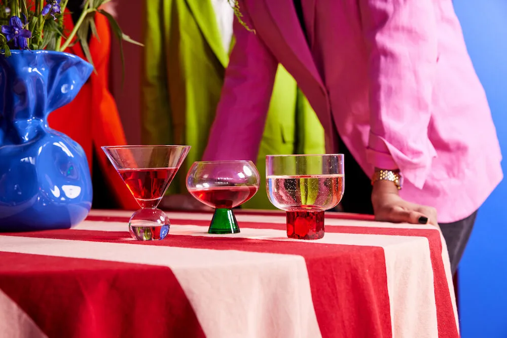 Verre Indy 24 cl, lot de 2, Vert-transparent Byon