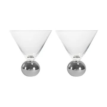Verre Spice 24 cl, lot de 2 - Transparent-argent - Byon