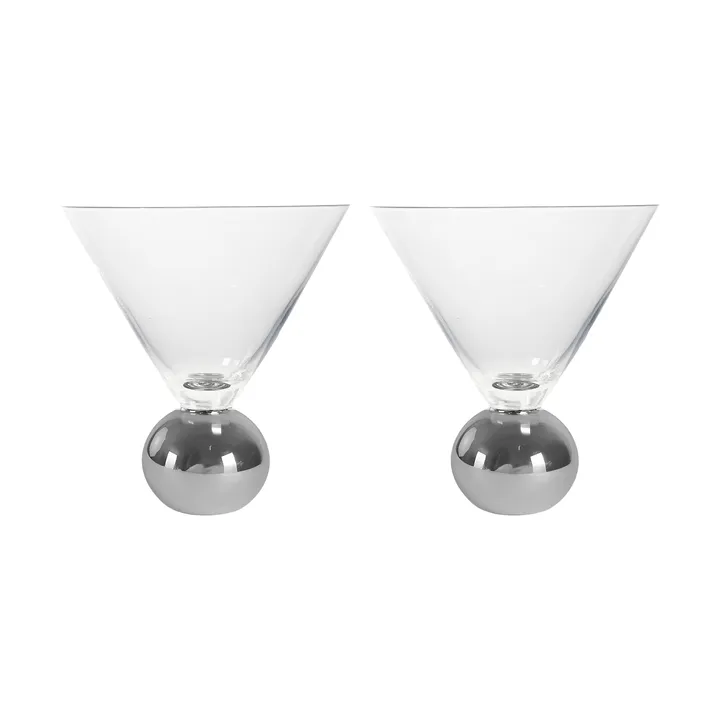 Verre Spice 24 cl, lot de 2 - Transparent-argent - Byon