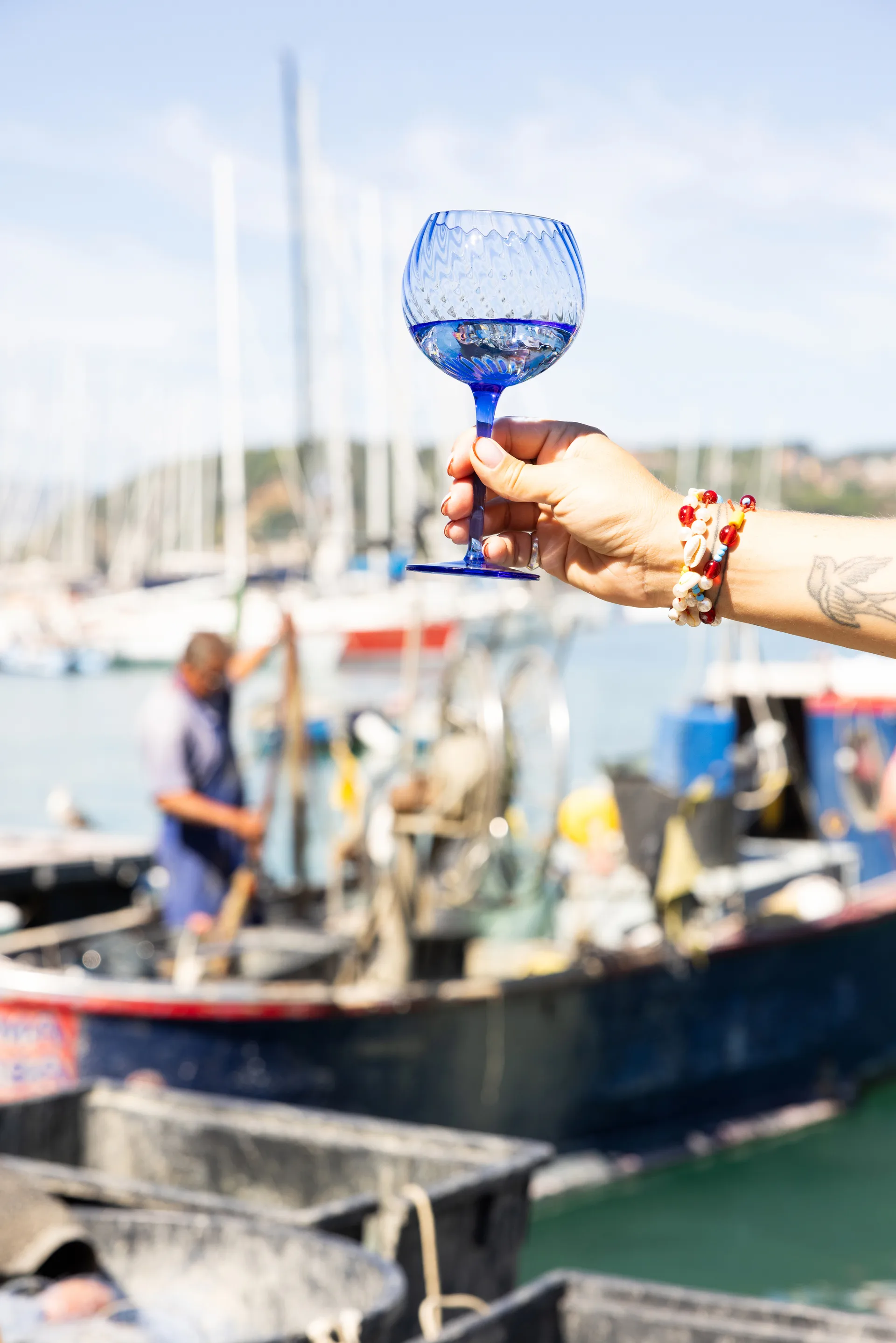 Verres à vin Opacity 47 cl lot de 2, Bleu Byon