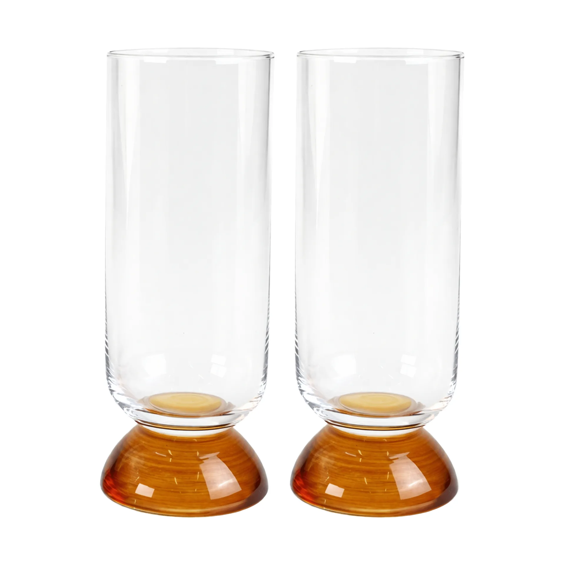 Verres hauts Spice 38 cl lot de 2, Transparent-amber Byon