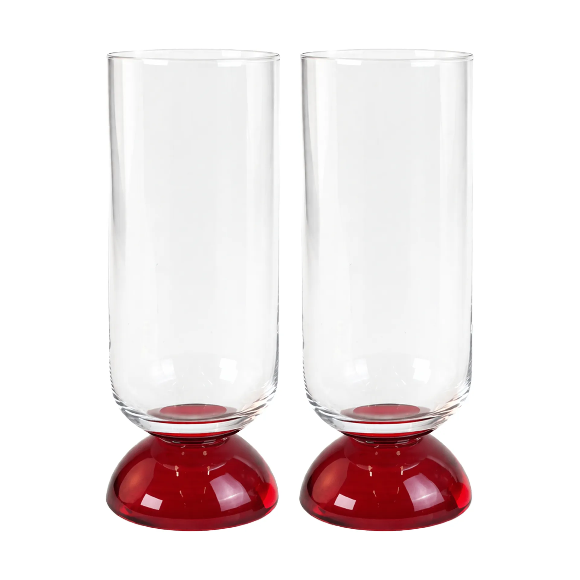 Verres hauts Spice 38 cl lot de 2, Transparent-rouge Byon