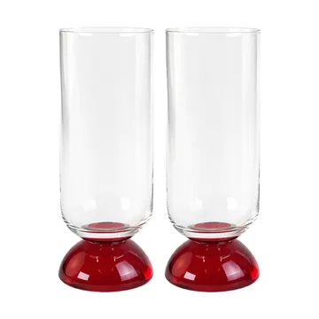 Verres hauts Spice 38 cl lot de 2 - Transparent-rouge - Byon
