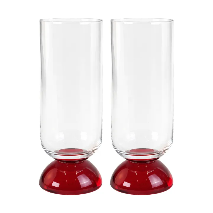 Verres hauts Spice 38 cl lot de 2 - Transparent-rouge - Byon