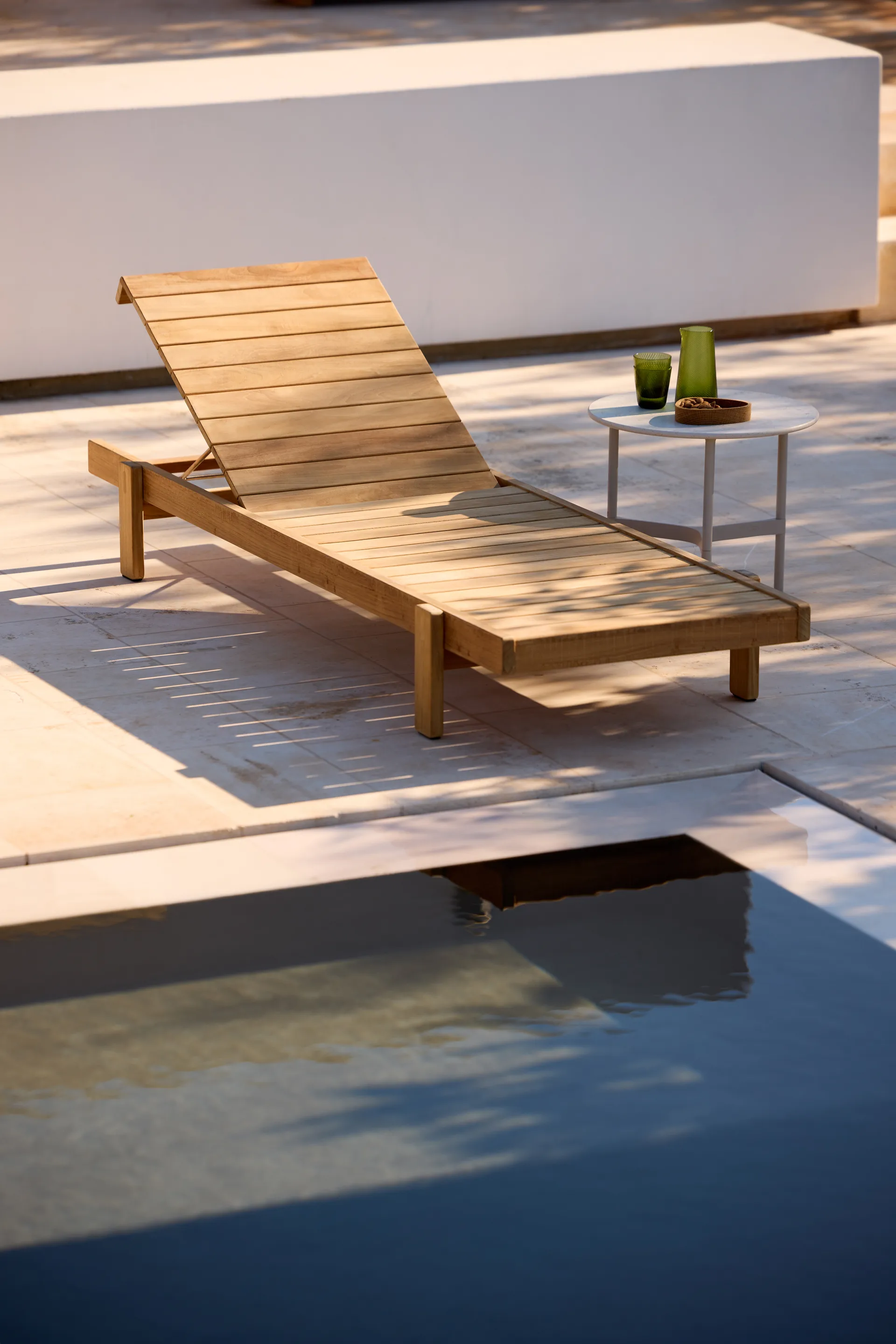 Bain de soleil Vista, Teck Cane-line