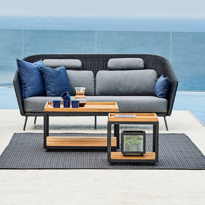 Canapé Mega 2 places, Graphic, coussins gris Cane-line