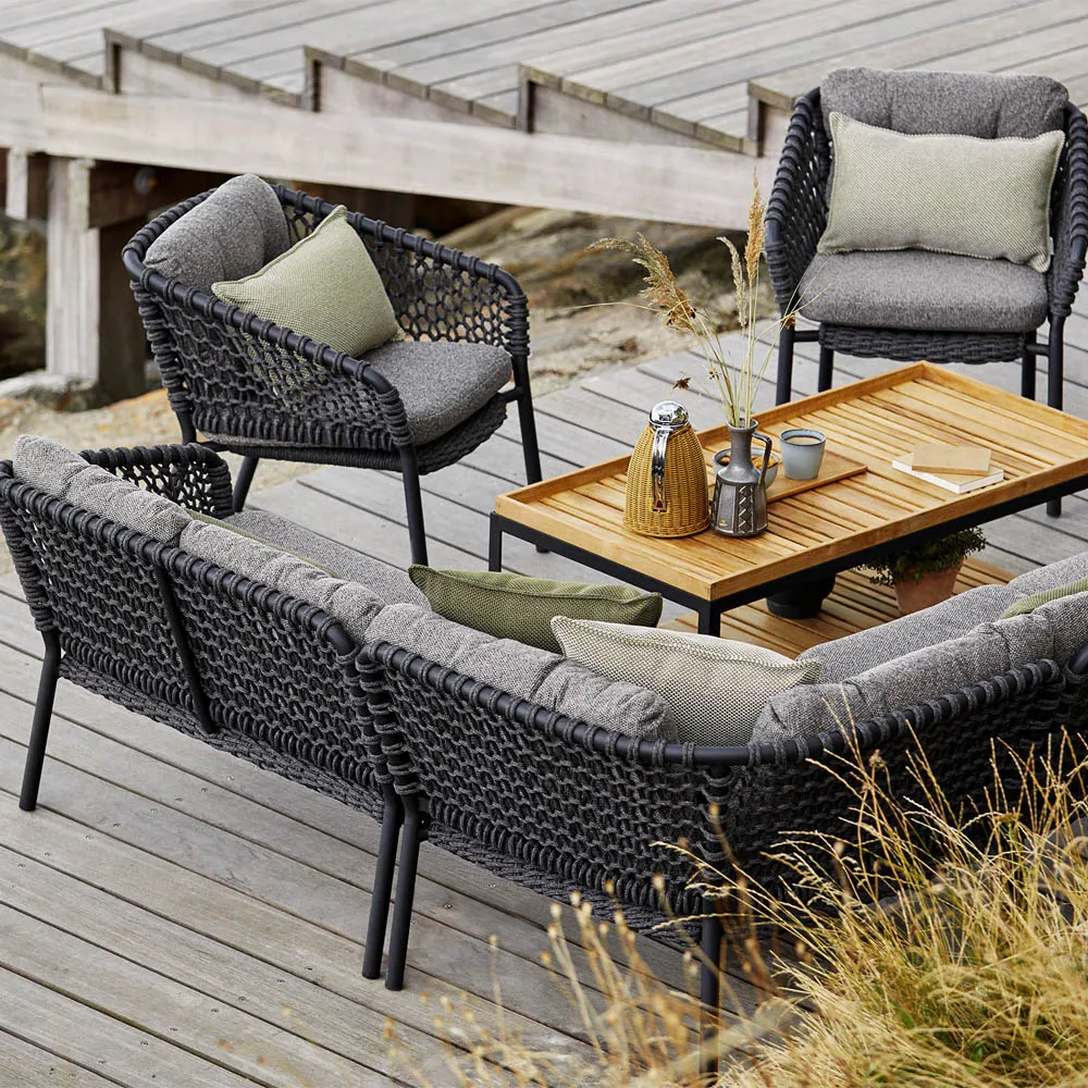 Canapé modulaire Ocean, Dark grey, gauche Cane-line