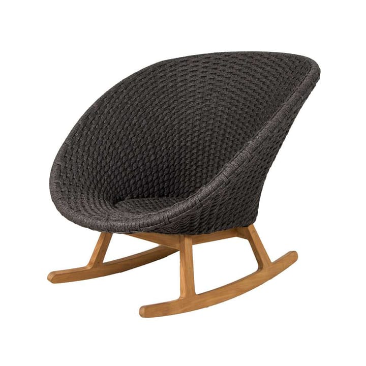 Chaise à bascule Peacock - Dark grey, Cane-Line soft rope, teak - Cane-line