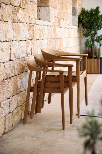 Chaise avec accoudoirs Majestic - Teck - Cane-line