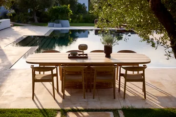 Chaise avec accoudoirs Majestic - Teck - Cane-line