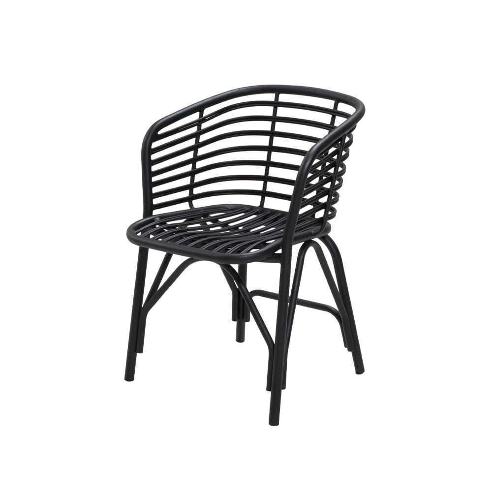 Cane-line Chaise Blend avec accoudoirs Lava grey