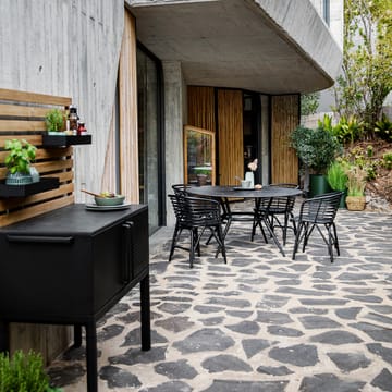 Chaise Blend avec accoudoirs - Lava grey - Cane-line