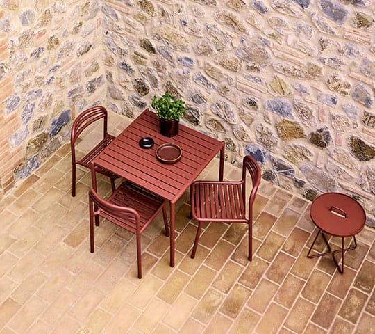 Chaise Bliss, Desert red Cane-line