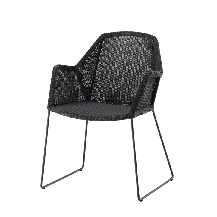 Chaise Breeze weave avec accoudoirs - Black - Cane-line