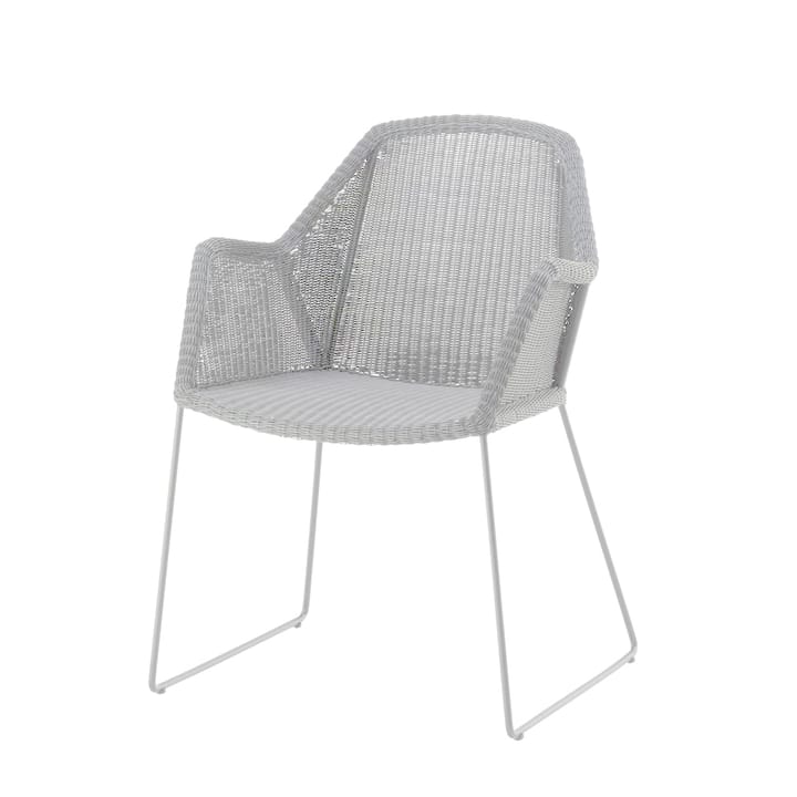 Chaise Breeze weave avec accoudoirs - White grey - Cane-line