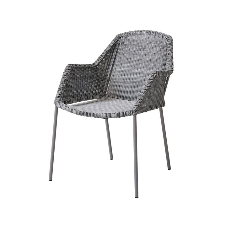 Chaise empilable Breeze weave, avec accoudoirs - Light grey - Cane-line
