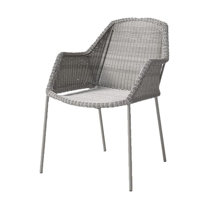 Chaise empilable Breeze weave, avec accoudoirs - Taupe - Cane-line