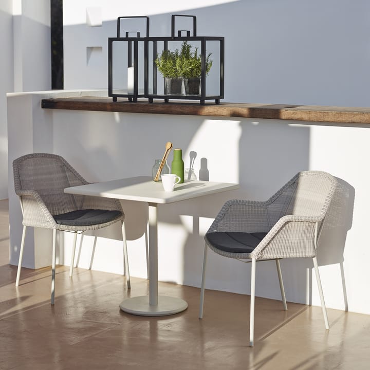 Chaise empilable Breeze weave, avec accoudoirs, White grey Cane-line