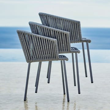 Chaise empilable Moments - Dark grey, Cane-Line soft rope - Cane-line