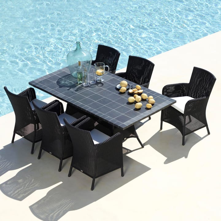 Chaise Hampsted weave avec accoudoirs, Black Cane-line