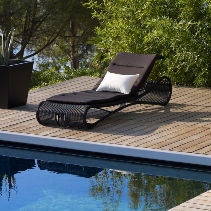 Chaise longue Escape - Black - Cane-line