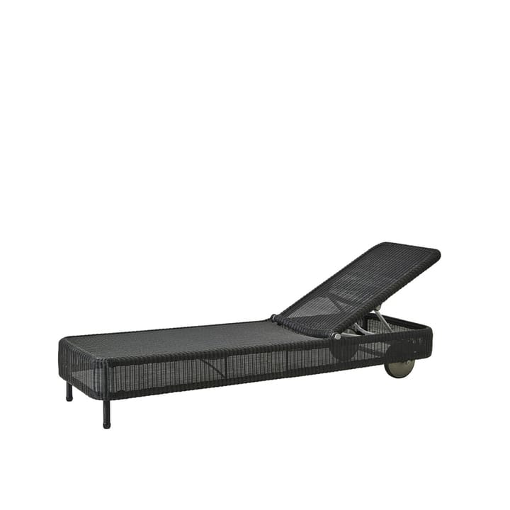 Chaise longue Presley weave - Black - Cane-line