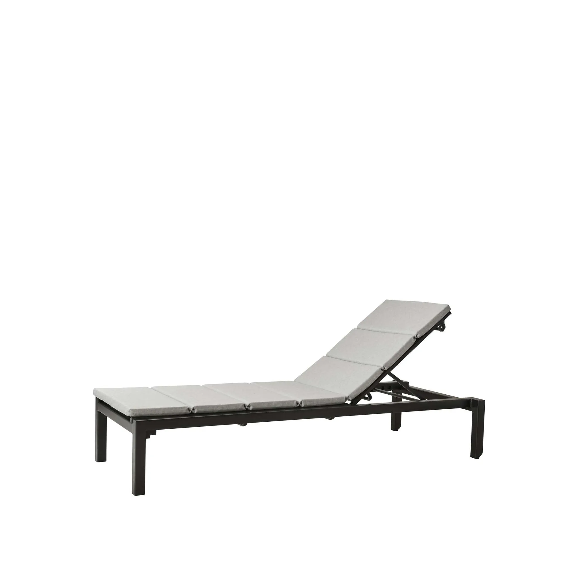 Chaise longue Relax, Cane-Line Natté gris, incl coussin. Cane-line