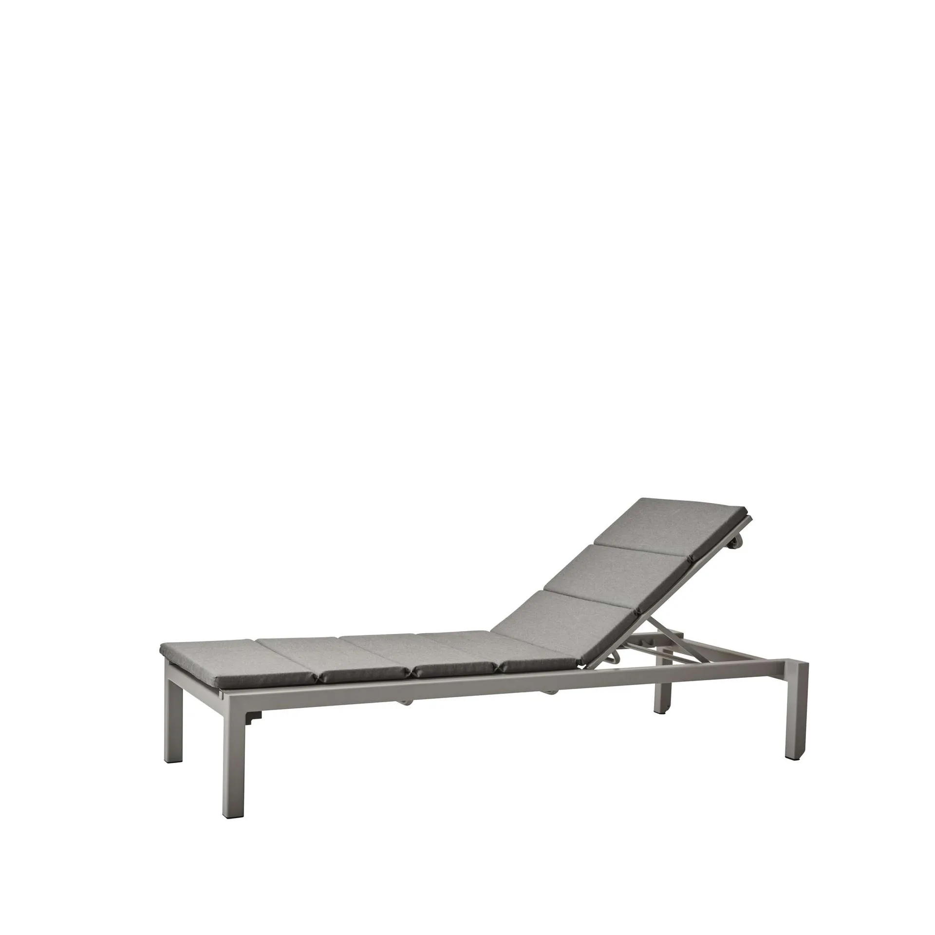 Chaise longue Relax, Sunbrella Natté Light grey, incl. coussin gris Cane-line