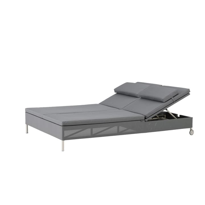 Chaise longue Rest - Cane-Line Natté grey, double - Cane-line