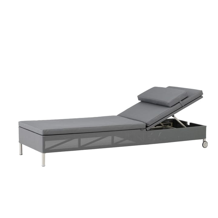 Chaise longue Rest - Cane-Line Natté grey, simple - Cane-line