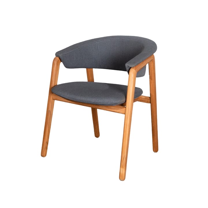 Chaise Luna, Cane-Line airtouch grey, support en teck Cane-line