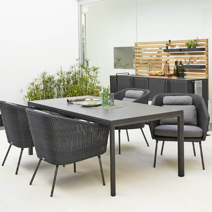 Chaise Mega, Graphic, incl. coussins gris Cane-line