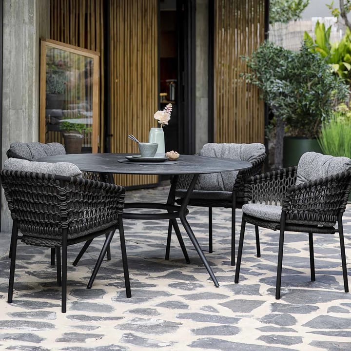 Chaise Ocean soft rope avec accoudoirs, Dark grey Cane-line