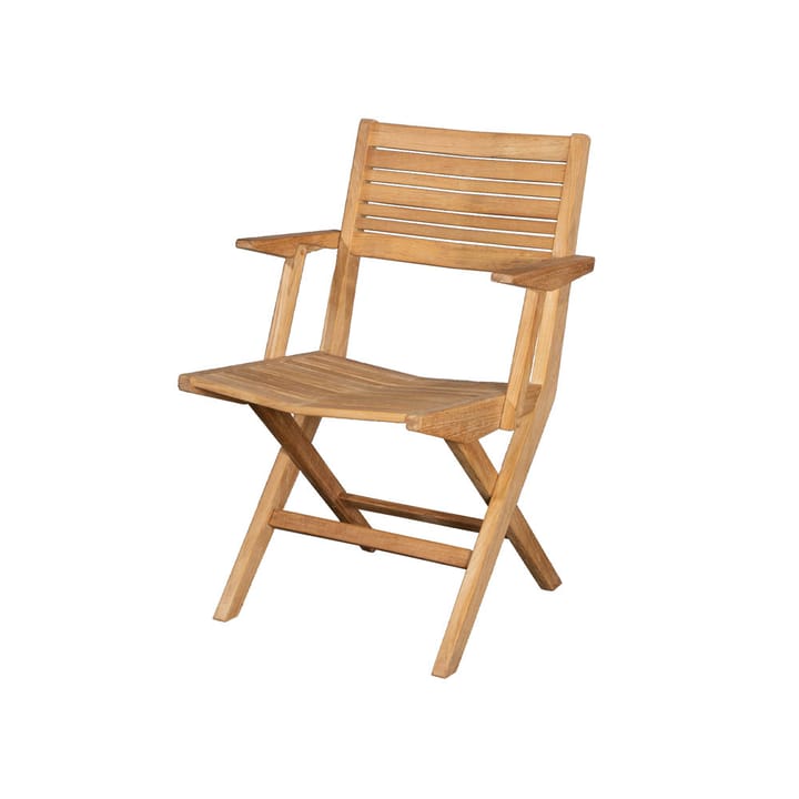 Chaise pliante Flip - Teck, avec accoudoirs - Cane-line