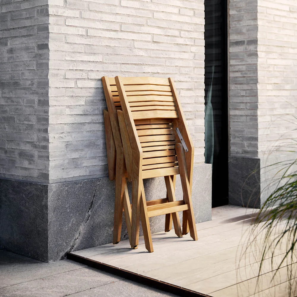 Chaise pliante Flip, Teck Cane-line