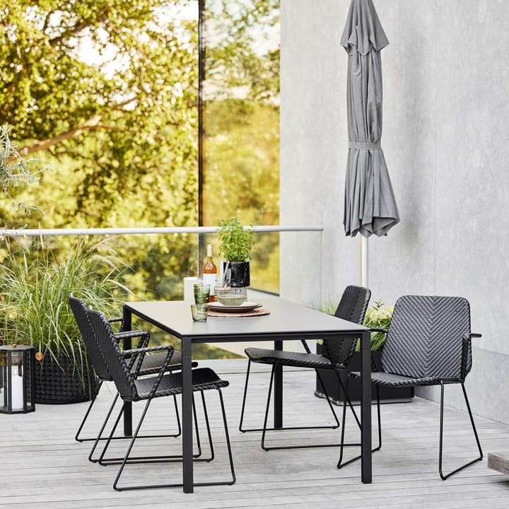 Chaise Vision avec accoudoirs, Black Cane-line
