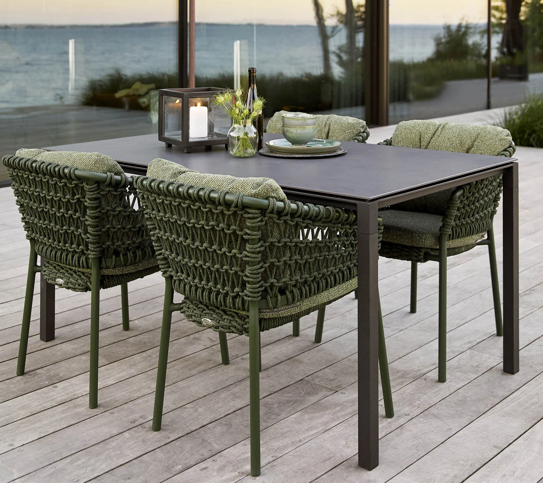 Coussins pour chaise Ocean/Basket/Moments, Wove dark green Cane-line