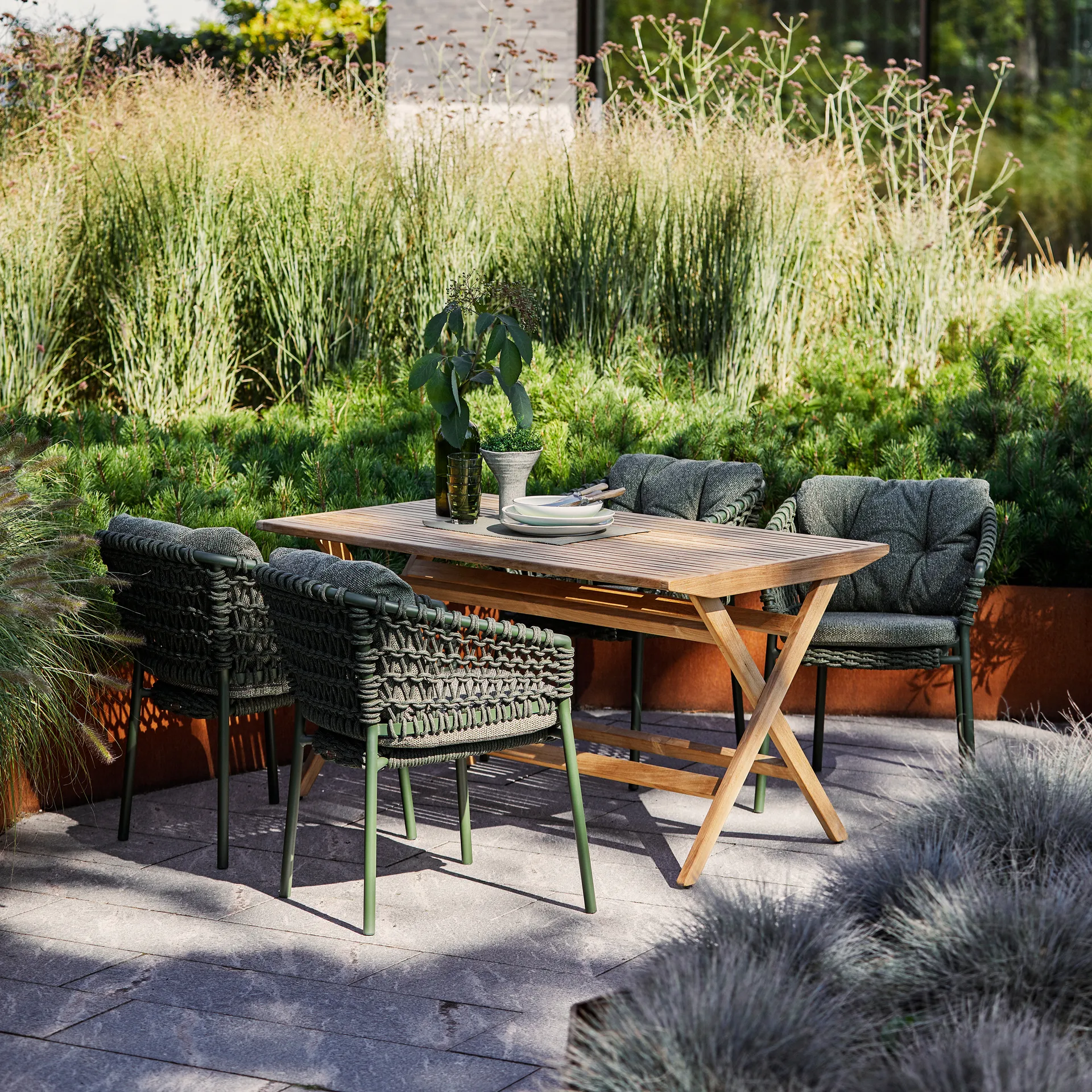 Coussins pour chaise Ocean/Basket/Moments, Wove dark green Cane-line