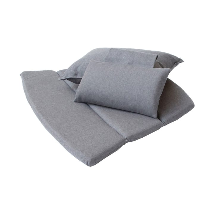 Coussins pour fauteuil lounge Breeze dossier haut - Cane-line Natté grey - Cane-line