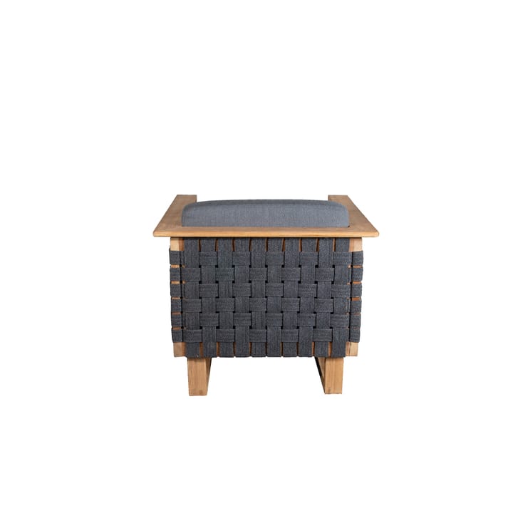 Fauteuil lounge Angle, Dark grey, teak Cane-line