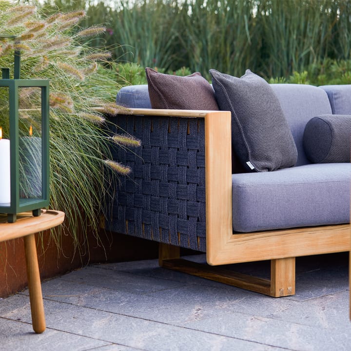 Fauteuil lounge Angle, Dark grey, teak Cane-line