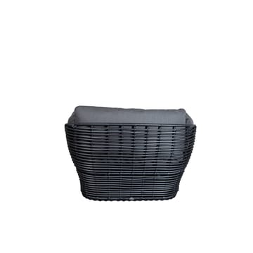 Fauteuil lounge Basket - Graphite grey, incl. coussins gris - Cane-line