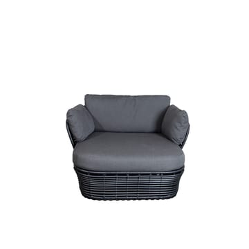 Fauteuil lounge Basket - Graphite grey, incl. coussins gris - Cane-line