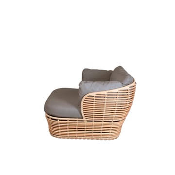 Fauteuil lounge Basket - Natural, incl. coussins taupe - Cane-line