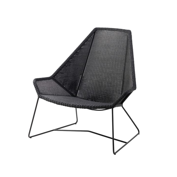 Fauteuil lounge Breeze weave haut dossier - Black - Cane-line