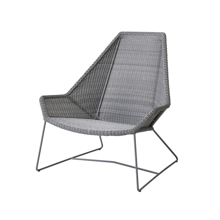 Fauteuil lounge Breeze weave haut dossier - Light grey - Cane-line