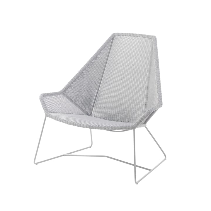 Fauteuil lounge Breeze weave haut dossier - White grey - Cane-line