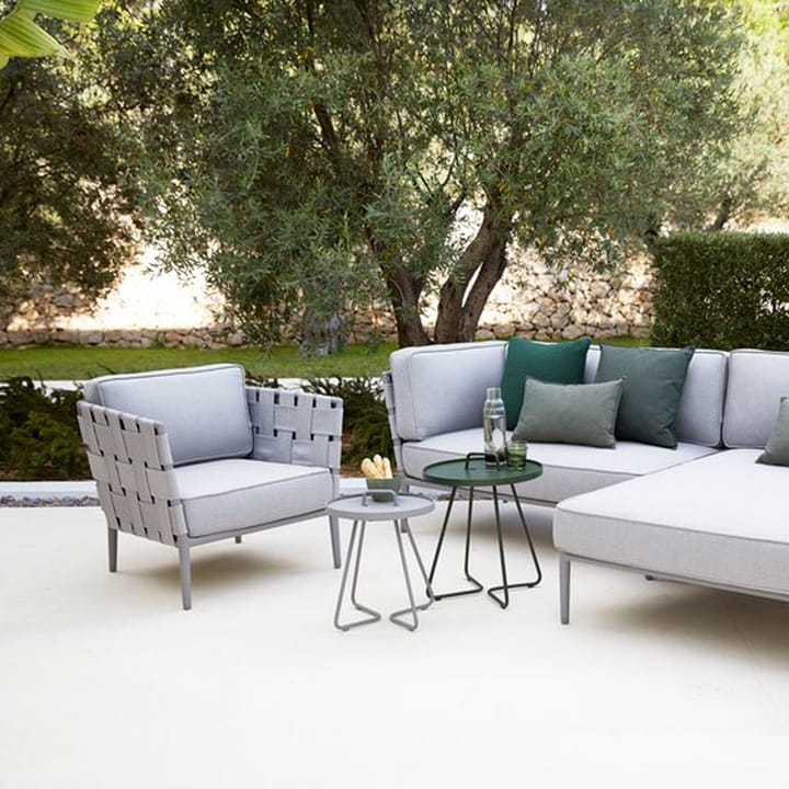 Fauteuil lounge Conic, Light grey, incl. coussins Cane-line