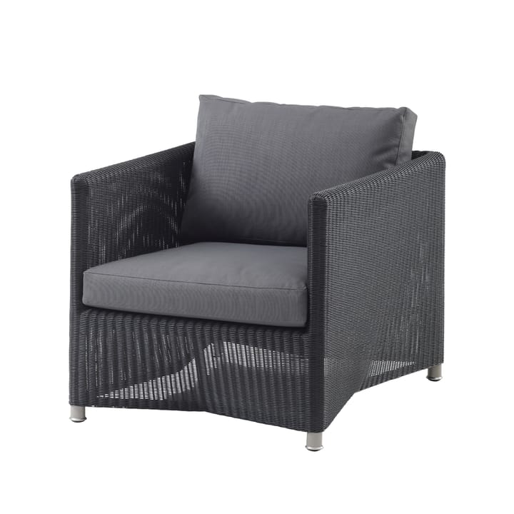 Fauteuil lounge Diamond weave - Cane-Line Natté graphite - Cane-line