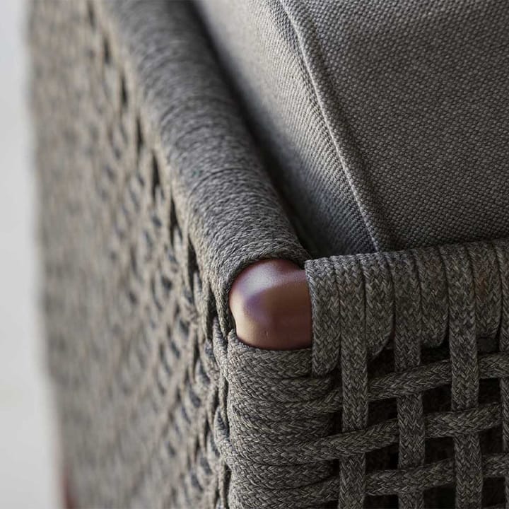 Fauteuil lounge Encore, Cane-Line airtouch bordeaux/Dark grey, incl. coussins Cane-line